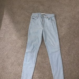 Joes Jeans light wash frayed hem